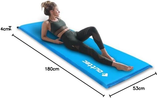 Zelfopblazende Camping Slaapmat (180x53cm) - Ultralicht & Waterdicht Reismatras van Merkloos