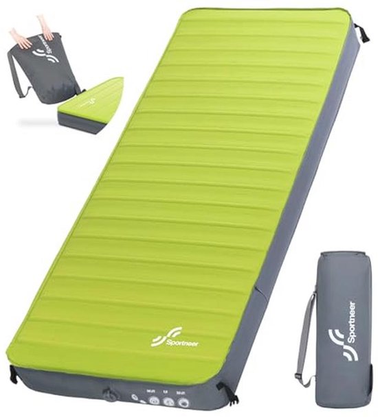 Zelfopblazende Campingmat 10 cm - Lichtgewicht Campingmatras voor Reizen en Kamperen van Merkloos
