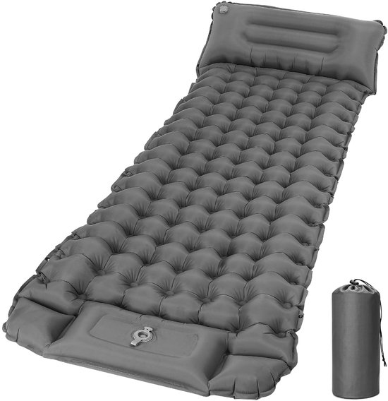 Zelfopblazende Campingmat - Ergonomisch Design - 1 stuk - 200 cm x 67 cm x 10 cm van Merkloos