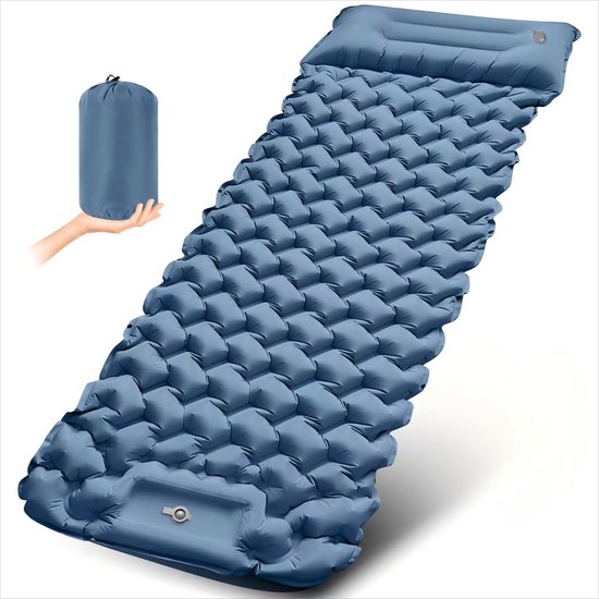 Zelfopblazende isolatiemat - comfortabel en praktisch - 1 stuk - marineblauw van Merkloos