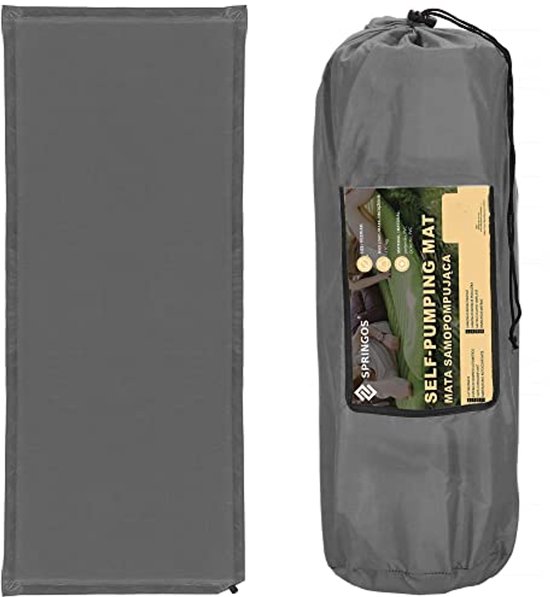 Zelfopblazende Slaapmat 180 cm - Grijs van Human Nature