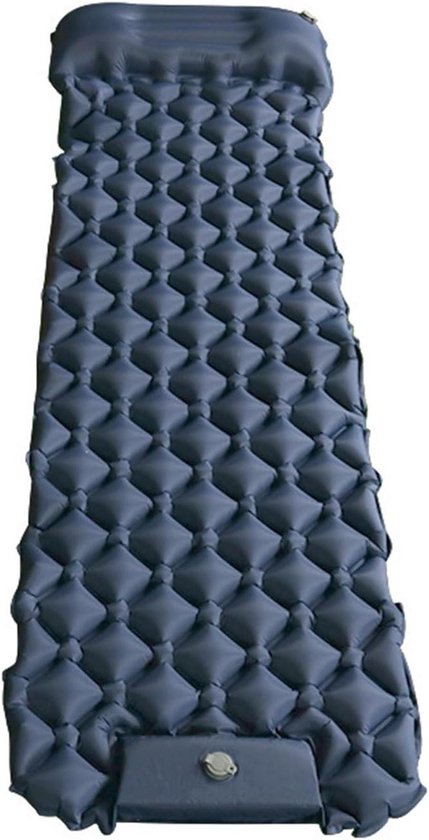 Zelfopblazende Slaapmat - Campingmat Luchtbed - Buiten Kamperen - Ingebouwde Pomp - 195 x 60 cm - Marineblauw