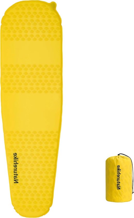 Zelfopblazende Slaapmat - Isomat Kampeer Mat - Outdoor Slapen - ISPO Bekroond Design - 3.5 cm Dik - Geel