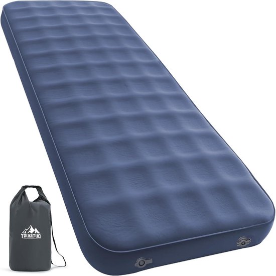 Zelfopblazende Slaapmat - Kampeer Mat - Kamperen en Reizen - Duurzame TPU-stof - 4 Inch Dik - Blauw van Merkloos