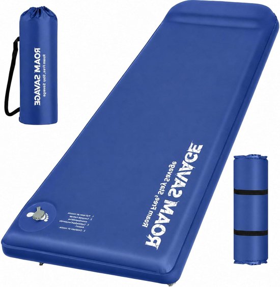 Zelfopblazende Slaapmat - Kampeer Mat - Winter Kamperen - Hoge R-Waarde Isolatie - 7 Cm Dik - Groen