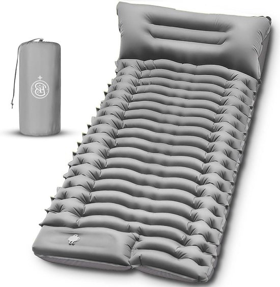 Zelfopblazende Slaapmat - Kampeer Matras - Comfortabel Slapen - Ingebouwde Voetpomp - Extra Groot - Groen