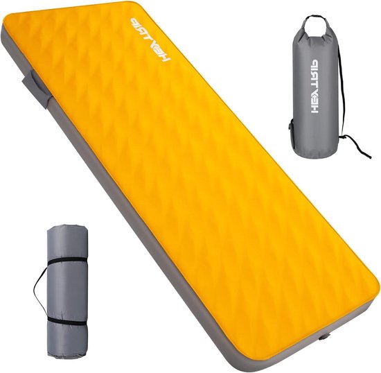 Zelfopblazende Slaapmat - Kampeer Matras Foam - Comfortabel Kamperen - Hoge R-waarde 9.5 - 76 x 198 cm - Blauw