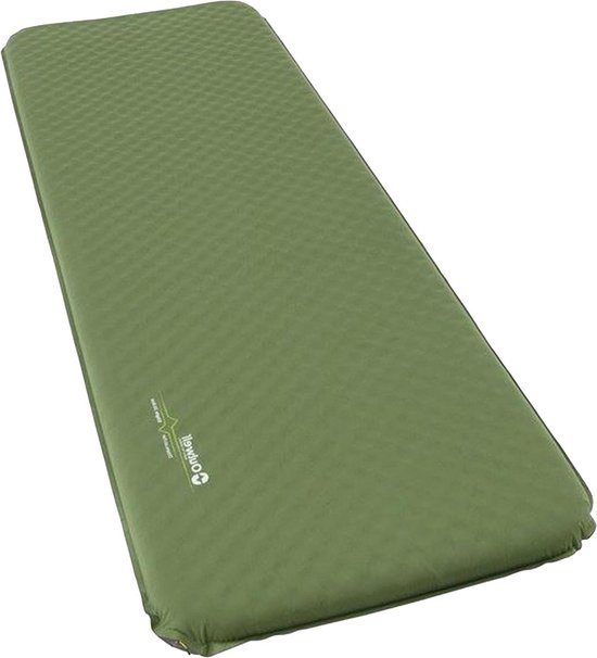 Zelfopblazende Slaapmat - Kampeermat Luchtbed - Comfortabel Kamperen - Gegolfd Schuim Comfort - Single 10 cm - Olijf van Merkloos