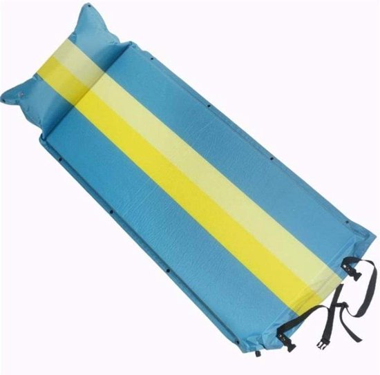 Zelfopblazende Slaapmat - Luchtbed Camping - Outdoor Kamperen - Snelle Zelf-inflatie - 195x65x5cm - Blauw van Merkloos