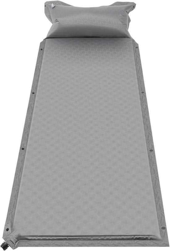 Zelfopblazende Slaapmat - Luchtbed Campingmat - Comfortabel Slapen - Automatisch Opblazend - 192 x 66 cm - Grijs