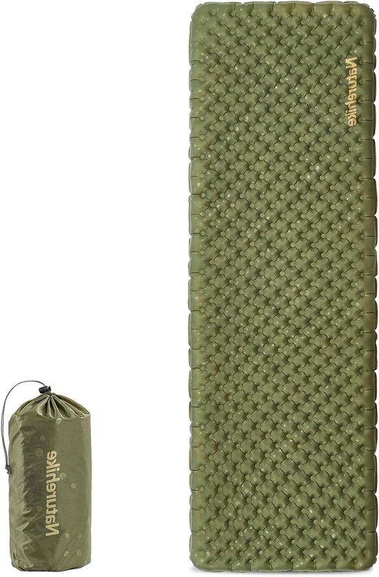 Zelfopblazende Slaapmat - Luchtbed Kamperen - Buiten slapen - Hoge R-waarde 5.8 - 7 cm dik - Groen
