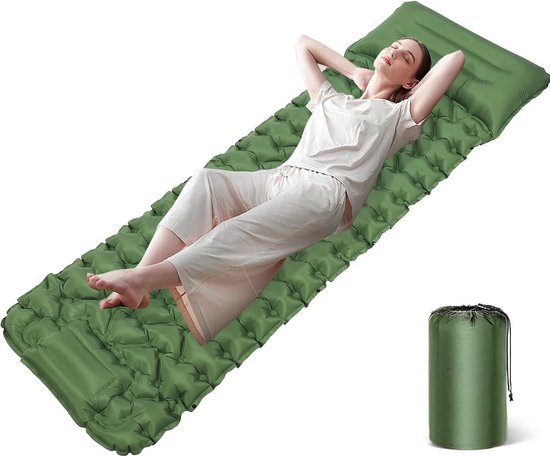 Zelfopblazende Slaapmat Ultralicht met Voetpomp voor Camping en Wandelen van Merkloos