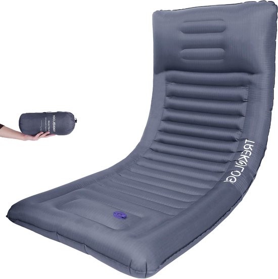 Zelfopblazende slaapmat voor camping - 186 cm x 76 cm x 125 cm, ultralicht van Quechua