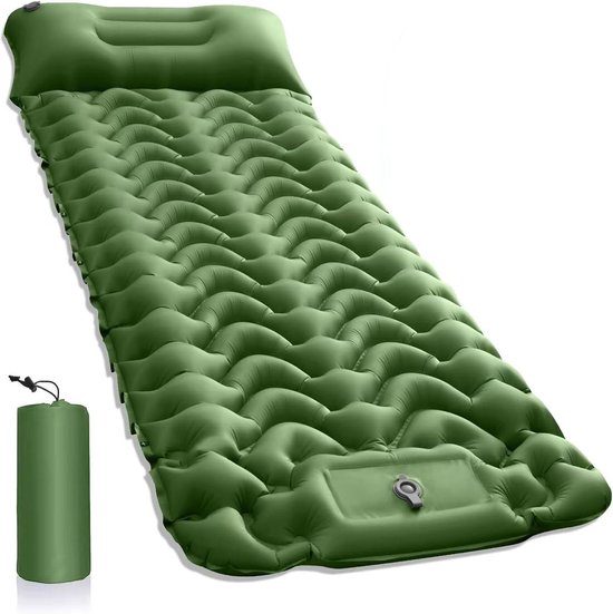 Zelfopblazende Ultralichte Opblaasbare Camping Mat Met Kussen en Voetperspomp - Camping Slaapmat voor Outdoor Avonturen van Hikenture