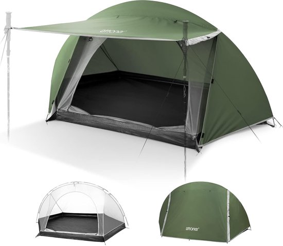 Zelt, 1-2 personen koepeltent, ultralicht bivaktent, snelle opbouw, waterdicht, compact formaat voor trektochten, buitenactiviteiten, festivals, kamperen. van Merkloos