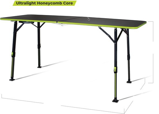 ZEMPIRE Hexolite 160 grote lichtgewicht campingtafel 160 x 60 cm