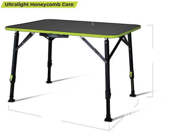 ZEMPIRE Hexolite 80 lichtgewicht campingtafel 80 x 60 cm 4,75 kg