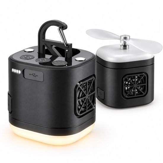 Zenvik Campinglamp met Ventilator – Oplaadbaar – LED Tentlamp Noodlamp