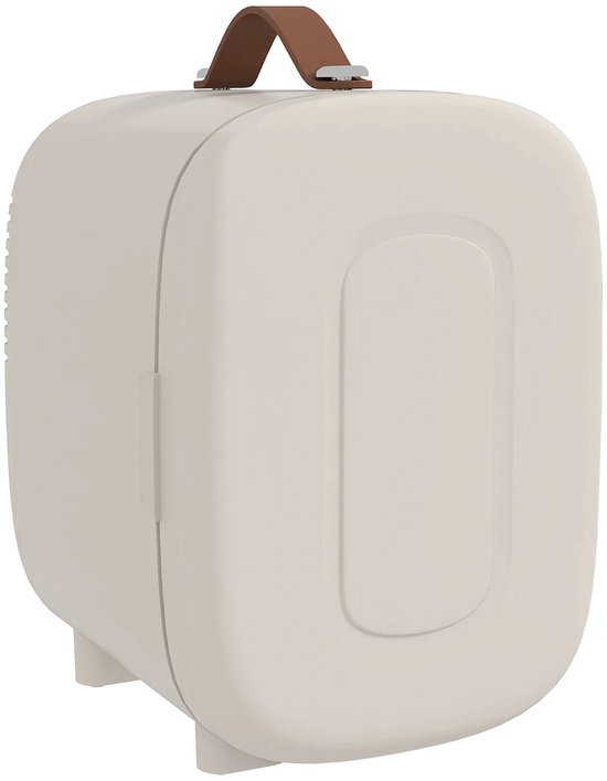 Zerova Cosmetische koelkast 4L - Mini koelkast - Beaty Koelkast Tafelmodel - Koelen en Verwarmen - 20,3 x 26,3 x 28 cm - Créme Wit