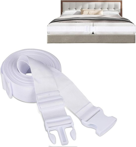 Zeynomax - Matraskoppelaar bedverbinder liefdesbrug 10 m × 5 cm - antislip en verstelbaar - verbindt matrassen voor groter ligoppervlak - geschikt voor matraswiggen etc. van Merkloos