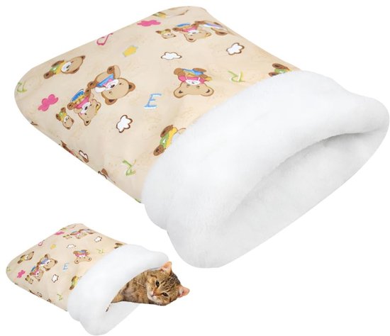 ZEYNOMAX- Slaapzak Huisdieren - Zacht/Warme Nest - Waterafstotend - Oxford-Stof - Dicht Poolfleece - Duurzaam/Stevig - Dierenbed