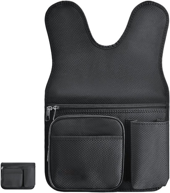 Zijorganizer Campingstoel - Stoeltas Armleuningtas - Outdoor Organisatie - Waterdicht Oxford Stof - 45 x 29.5 cm - Zwart