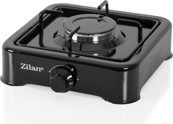 Zilan - Gas Kooktoestel 1 pits - Campingkooktoestel - Gaskookplaat - Koken in noodsituaties - Zwart van Zilan