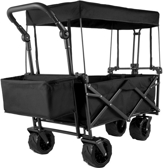 Zimoros Bolderkar - Opvouwbaar - All-Terrain Wielen - Afneembare Luifel - Duw- en Trekhandvat - tot 100 KG - 98.5x54.3x98,5 cm van Merkloos