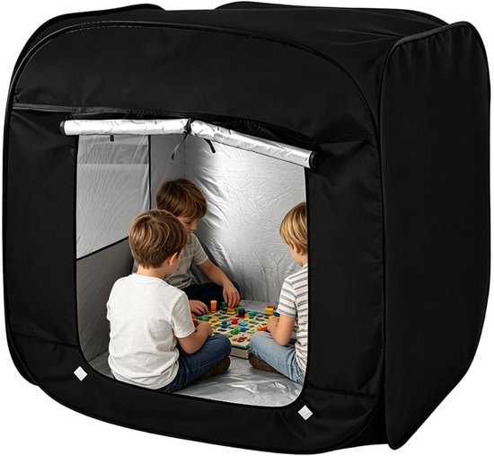 Zintuiglijke Tent - Pop-up Speelhuis - Rustige Speeltijd - Verduisterend Ontwerp - 98x98x100cm - A