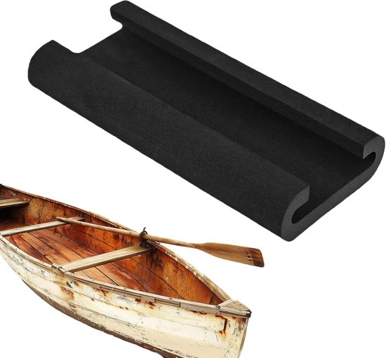 Zitkussen Boot - Watersport Kussen - Kano Kajak - Ademend Drijvend - 32 x 15 cm - Zwart
