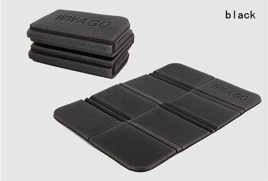 Zitmatje – Wandel zitmatje - Kampeer zitmatje - Opvouwbaar zitmatje – Camping zitmatje – Strand zitmatje – Reis zitmatje - Zwart - Lichtgewicht - Opvouwbaar - Waterdicht - Isolerend van Merkloos