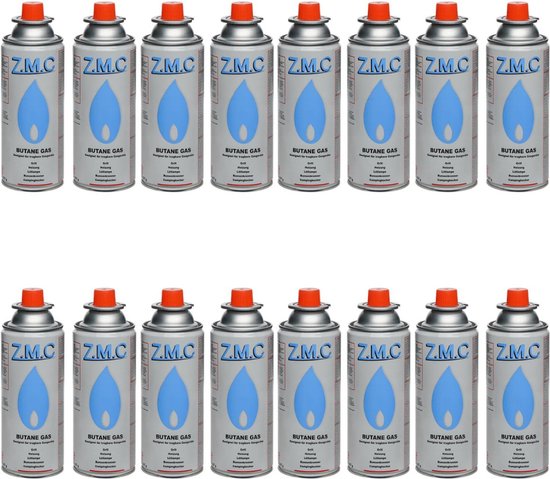 Z.M.C Butaangaspatronen 227 g met ventieltype MSF-1a, universele butaangaspatronen met bajonetaansluiting Gaspatroon voor kampeerkooktoestellen, gasverwarming, gasbrander, onkruidbrander van Z.M.C