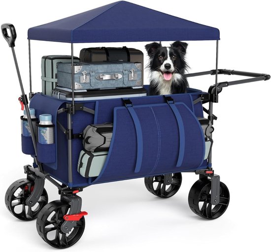 ZMR® Bolderkar Opvouwbaar Luchtbanden - Bolderkar - Bolderkar Opvouwbaar - Blauw - 108cm x 53cm x 108cm