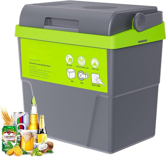 ZMR® Compressor Koelbox - Koelbox - Elektrische Koelbox - Grijs - 25cm x 38cm x 41cm