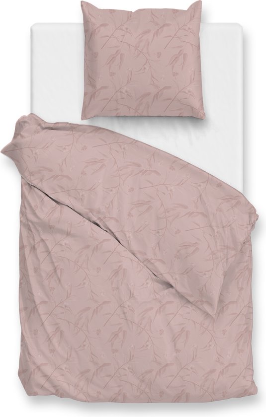 Zohome Dekbedovertrek Fiori-di-Satinado - Abstract Bedlinnen - 140x220 - Roze - Dekbedhoes van 100% Katoen-Satijn van Merkloos
