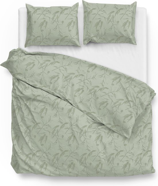 Zohome Dekbedovertrek Fiori-di-Satinado - Abstract Bedlinnen - 240x220 - Groen - Dekbedhoes van 100% Katoen-Satijn van Zohome