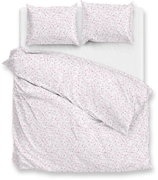 Zohome Dekbedovertrek Ludovico - Pink - Bloemen - Dekbedovertrek 240x200/220 cm - 100% Microvezel - Lits-Jumeaux van Merkloos