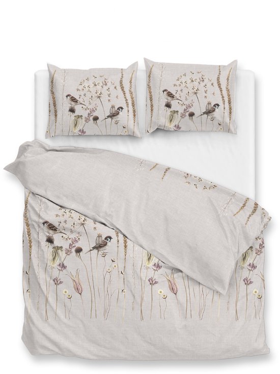Zohome Dekbedovertrek Terassaco - Bedlinnen met Takken print - 240x220 - Beige - Dekbedhoes van 100% Katoen van Zohome