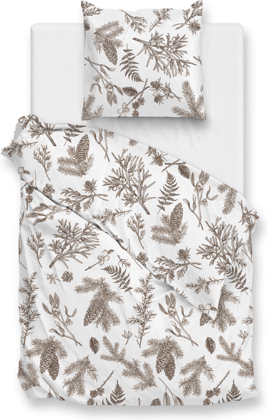 Zohome Esme Dekbedovertrek - Eenpersoons - Flanel - 140x200-220cm - Wit van Zohome