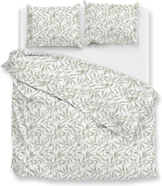 Zohome Ramoscello Dekbedovertrek - 100% Katoen-Perkal - 240x220 - Groen van Zohome