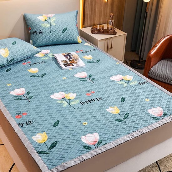 Zomer Koelmat - IJzijddeken Matras - Koel Slapen - Ademende Latex Vulling - 150x200 cm - Rood