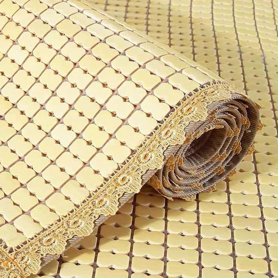 Zomer Slaapmat - Bamboe Mat Bed - Koel Slapen - Natuurlijk Bamboe Materiaal - 70x150cm - Geel