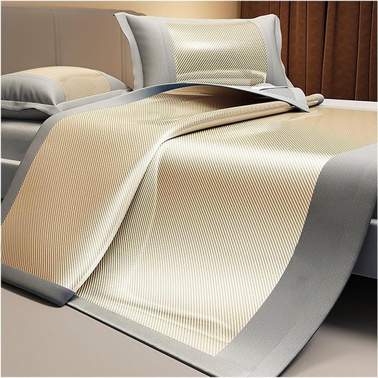 Zomer slaapmat - Koel laken - Verfrissend slapen - Direct koeloppervlak - 180 x 220 cm - Lichtbruin