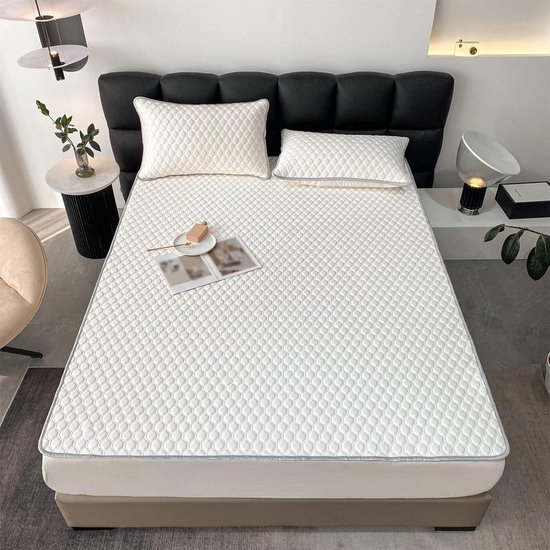 Zomer Slaapmat - Koel Matras - Koel Slapen - Natuurlijk Latex - 1.5 x 2m - Wit