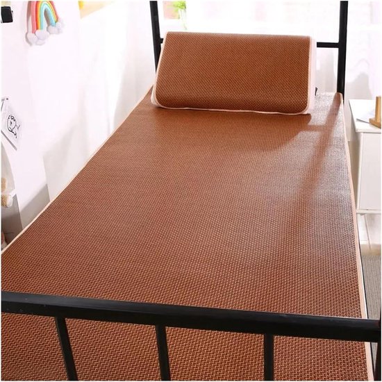 Zomerkoele Mat - Rotan Kussen - Koel Slapen - Ademend Natuurlijk Materiaal - 90x190cm - Natuurlijk