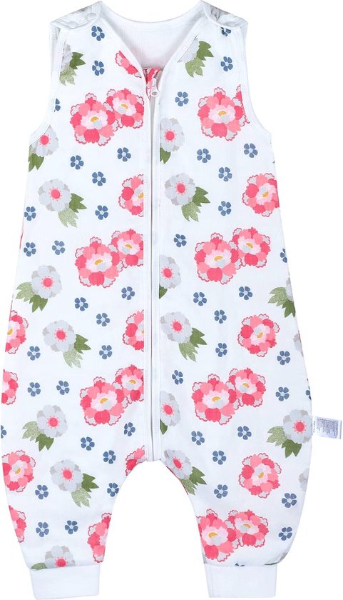Zomerse Babyslaapzak met Voeten - 0,5 TOG Mousseline, Mouwloos en Ademend voor 18-36 Maanden van Little Dutch