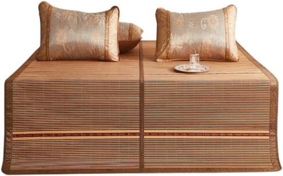 Zomerse Bamboe Mat - Koelmat Slaapmat - Comfortabele Nachtrust - Ademend Sneldrogend - 1.0 x 1.9 m - Kleur A