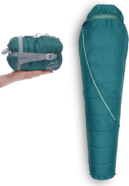 Zomerslaapzak klein verpakkingsformaat 19 x 16 cm - extreem lichtgewicht 670g van Merkloos