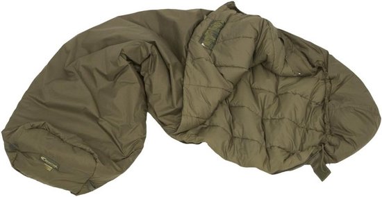 Zomerslaapzak - Mummy model - Kamperen en reizen - Geïntegreerd muggennet - 235 cm lengte - Olijfgroen