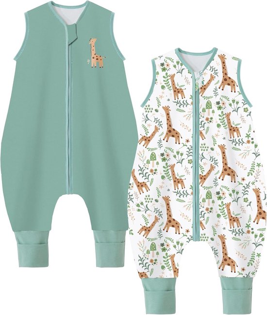 Zomerslaapzak voor baby's met voeten en pijpen, 0,5 TOG, 100% katoen